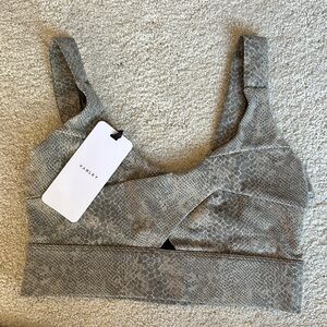 Varley Gray Snake Pattern Bra